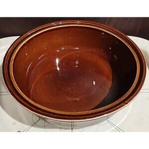 Vintage Red Wing Pottery Brown Casserole Serving Bowl 10.25” pan side dish USA